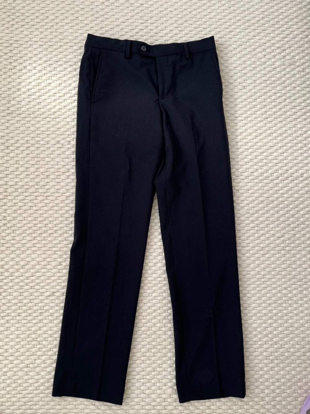 Nordstrom Navy Boys Dress Suit Pant Size 14 Flat Front Wool Blend EUC